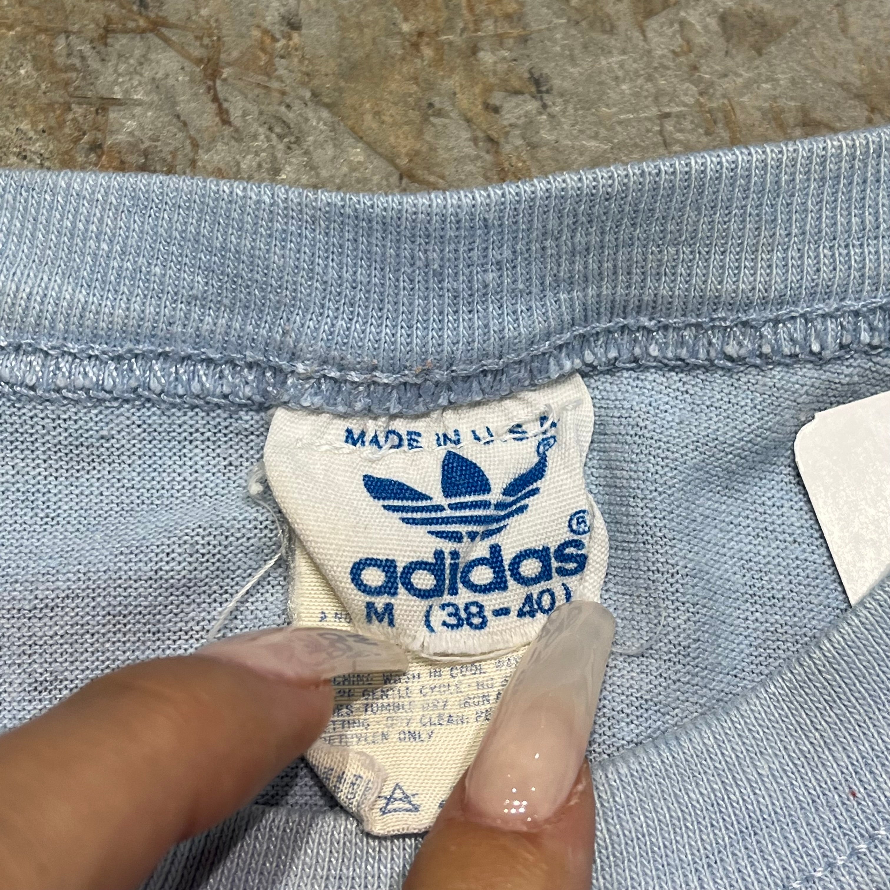 古着 ~80's adidas シングルステッチ Tシャツ 半袖Tシャツ 80年代 80s アディダス スポーツ アメリカ製 グレー 半袖