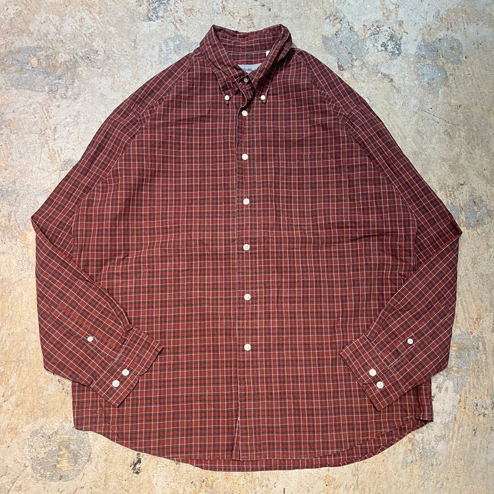 古着 Eddie Bauer/エディー･バウアー/ ボタンダウン長袖シャツ/チェック柄/サイズL