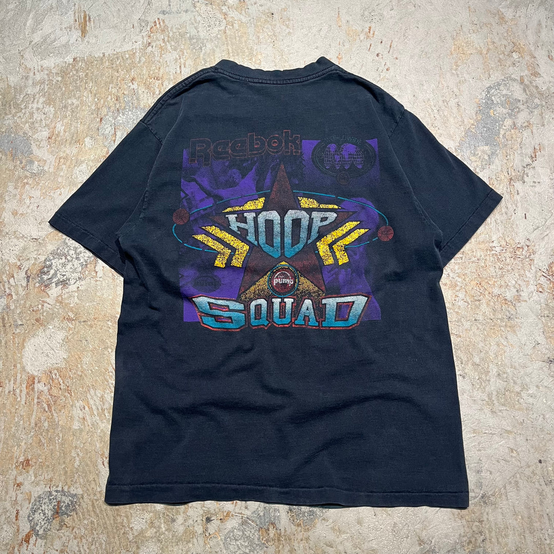 古着 90's リーボック/HOOP/SQUAD/ヴィンテージ シングルステッチ プリントTシャツ/サイズXL