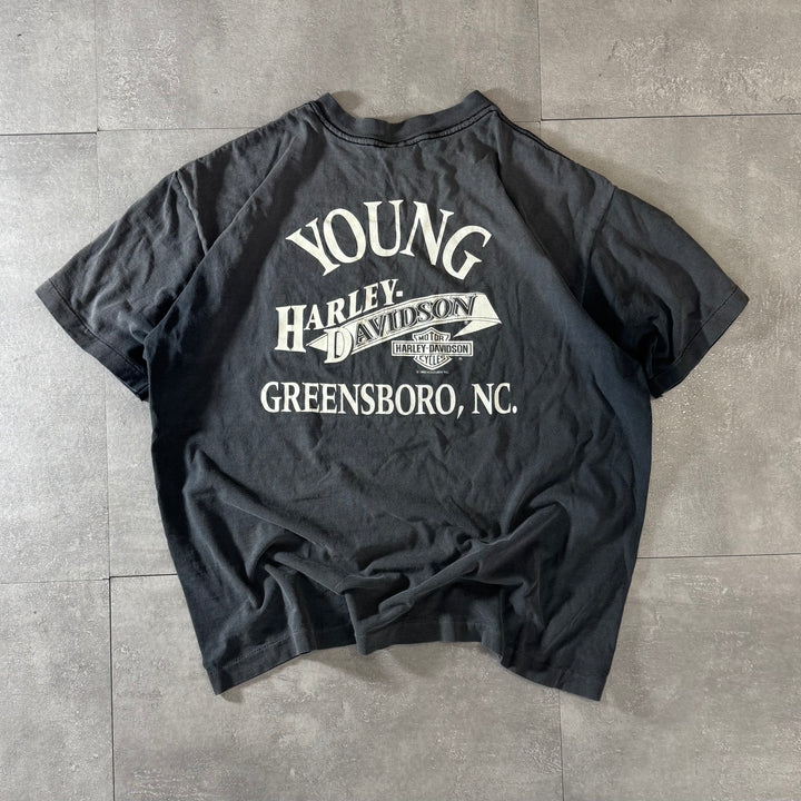 古着 USA製 92’s  Harley-Davidson ハーレーダビッドソン プリントTシャツ  シングルステッチ サイズXL