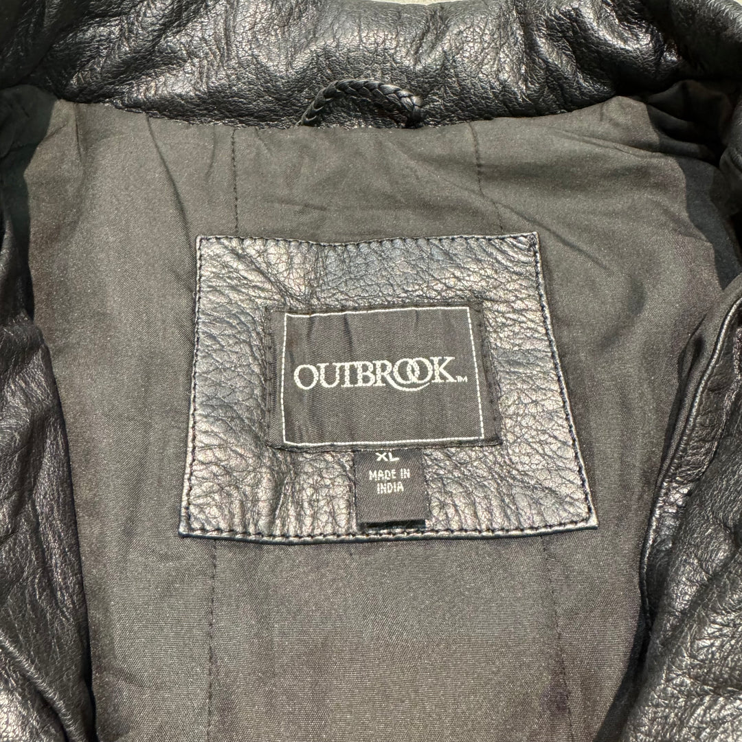 古着 OUTBROOK/アウトブルック/ 本革ジップアップレザージャケット/ サイズXL