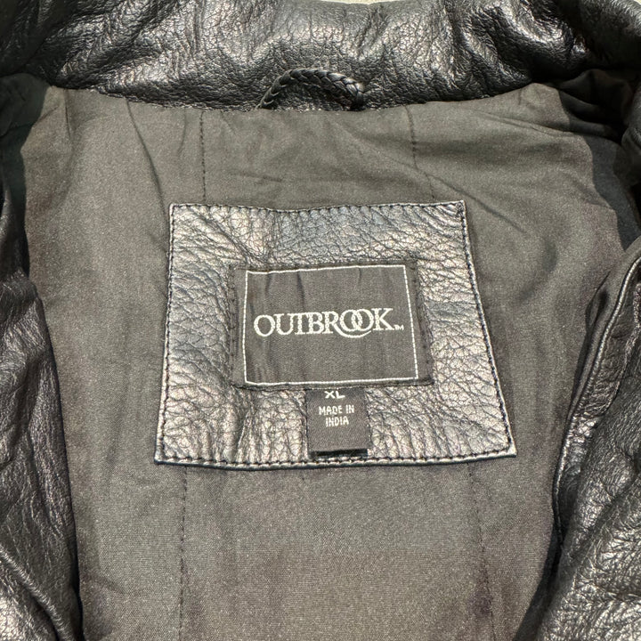古着 OUTBROOK/アウトブルック/ 本革ジップアップレザージャケット/ サイズXL