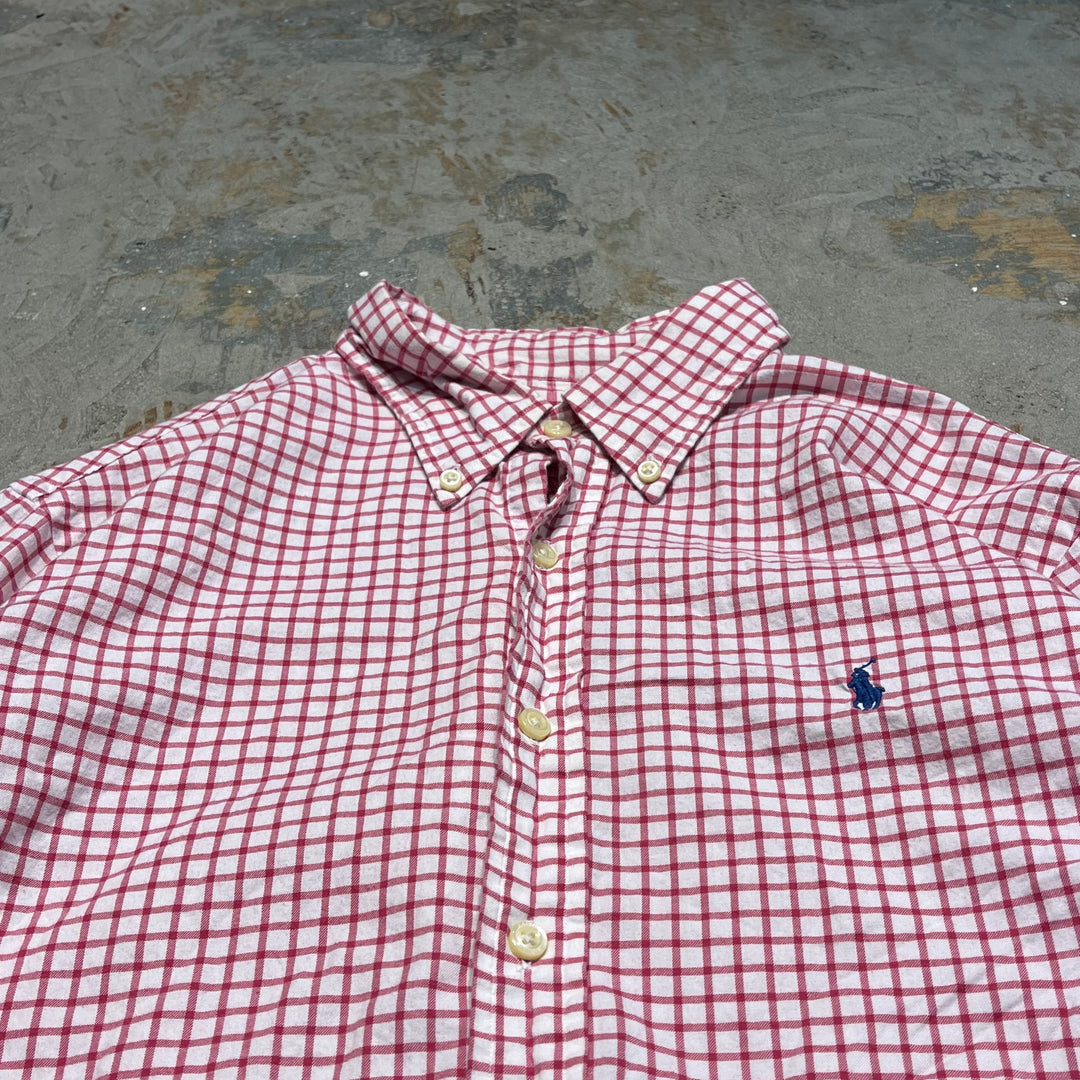 #4415 古着 Ralph Lauren/ラルフローレン/Long Sleeve Button Down Shirt/長袖ボタンダウンシャツ/チェック柄/サイズL