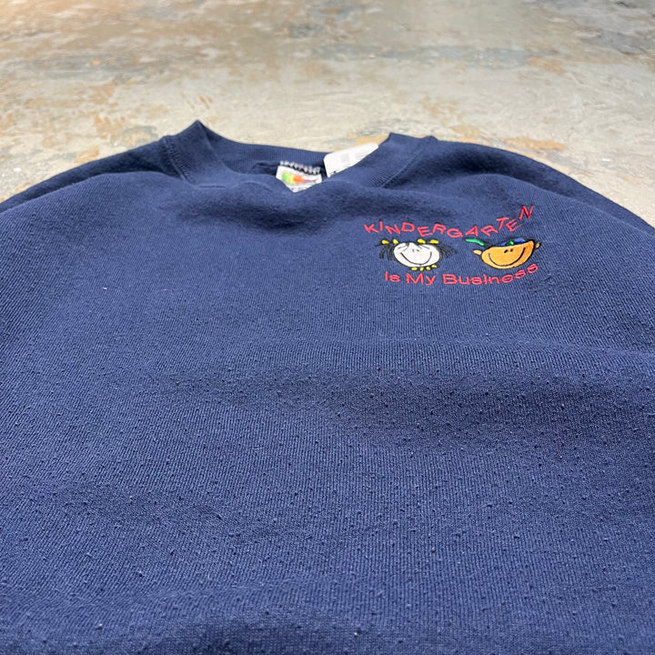 #4114 古着 FRUIT OF THE LOOM/フルーツオブザルーム/Crew Neck Sweat Shirts/クルーネックスウェット/KIDERGARTEN is My Business/サイズXL