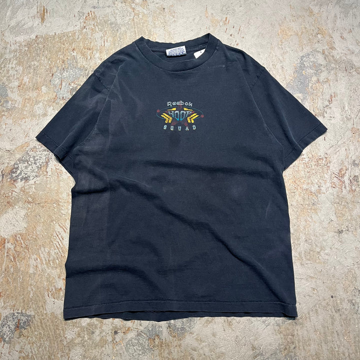 古着 90's リーボック/HOOP/SQUAD/ヴィンテージ シングルステッチ プリントTシャツ/サイズXL