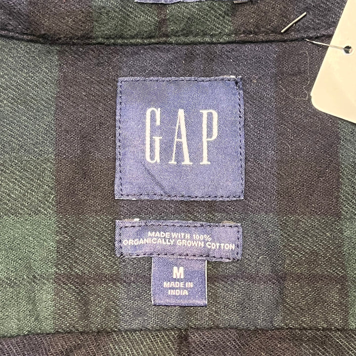 古着 GAP/ ギャップ/ コットンフランネルシャツ/長袖シャツ/ チェック柄/リメイク/ サイズM