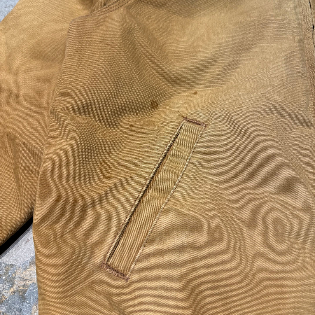 중고 의류 Carhartt/ Santa Fe 재킷/ 오리 직물/ 퀼트 라이닝/ 코듀로이 칼라/ 크기에 해당