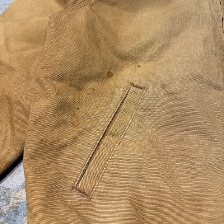 중고 의류 Carhartt/ Santa Fe 재킷/ 오리 직물/ 퀼트 라이닝/ 코듀로이 칼라/ 크기에 해당
