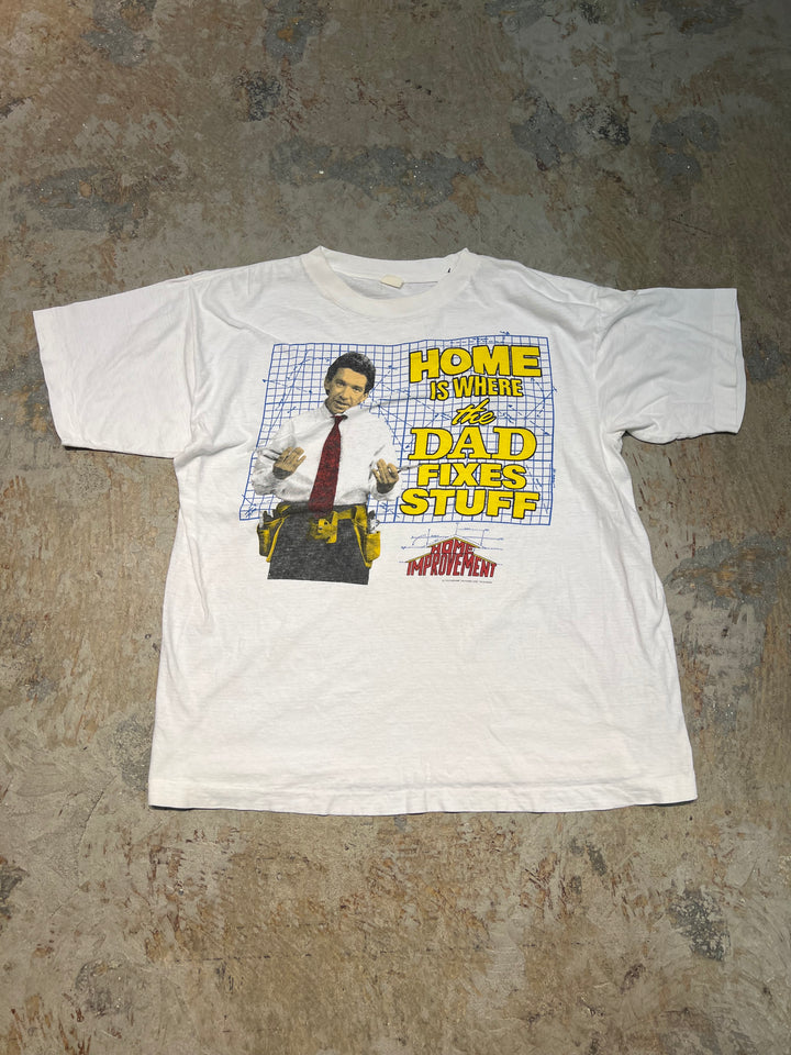 #MA192 古着 USA製 90's Home Improvement / テレビ番組 / ヴィンテージ シングルステッチ プリントTシャツ/サイズXL相当