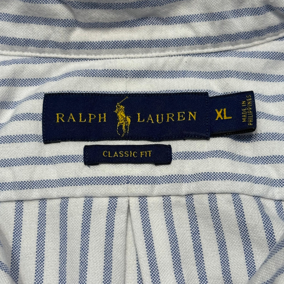 古着 POLO by Ralph Lauren/ ラルフ ローレン/ ボタンダウン長袖シャツ/ ストライプ柄/ サイズXL
