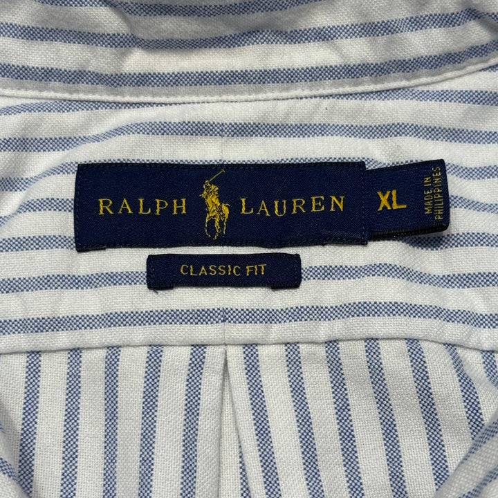 古着 POLO by Ralph Lauren/ ラルフ ローレン/ ボタンダウン長袖シャツ/ ストライプ柄/ サイズXL
