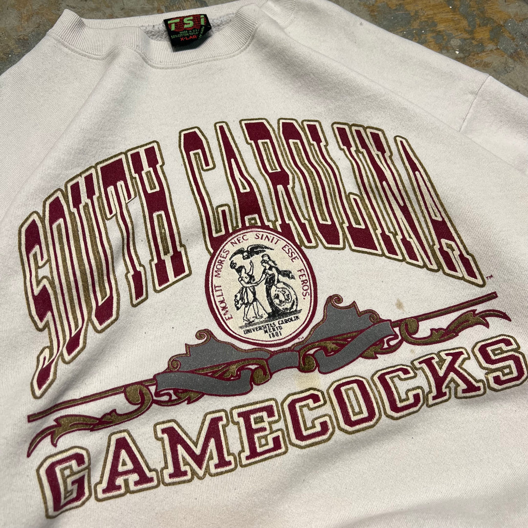 #3970 古着　Unknow/Crew neck sweat/クルーネックスウェット/SOUTH CAROLINA GAMECOCKS/MADE IN U.S.A/サイズXL