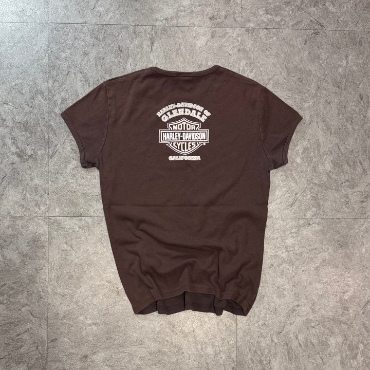 古着 Harley-Davidson ハーレーダビッドソン プリントTシャツ レディース Y2K サイズXL
