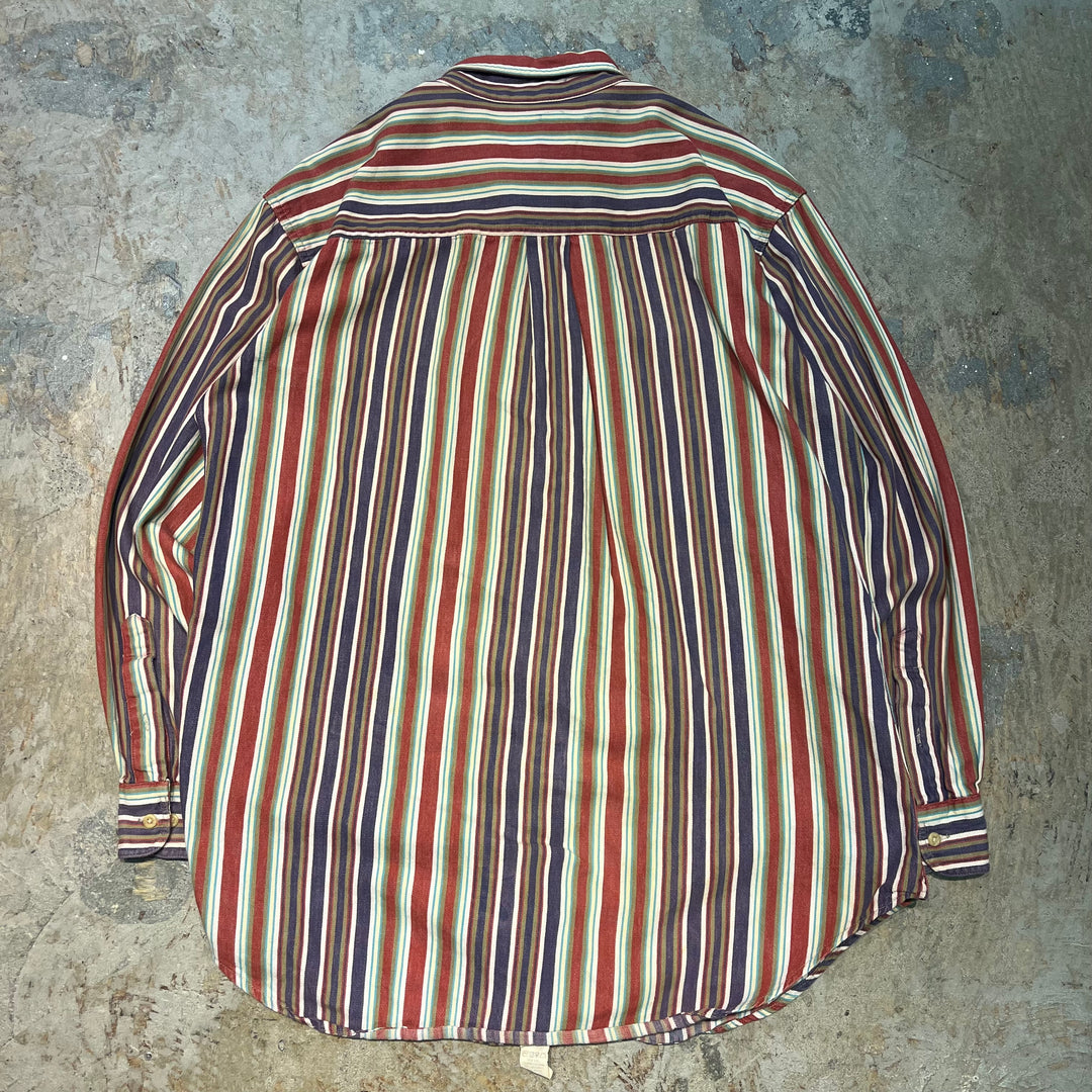 古着 Woolrich/ウールリッチ/ボタンダウン長袖シャツ/ストライプ柄/サイズL