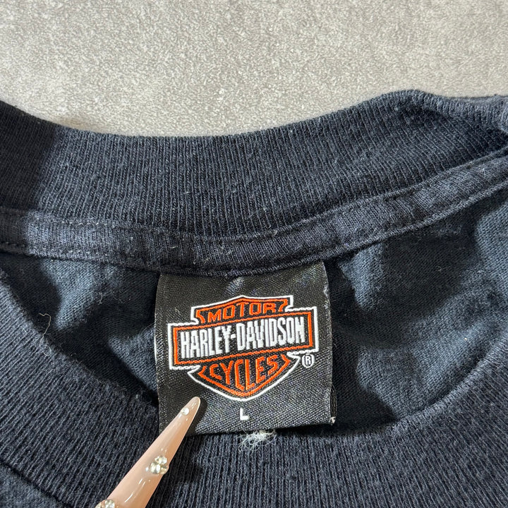 古着 USA製 Harley-Davidson ハーレーダビッドソン プリントTシャツ サイズXL相当