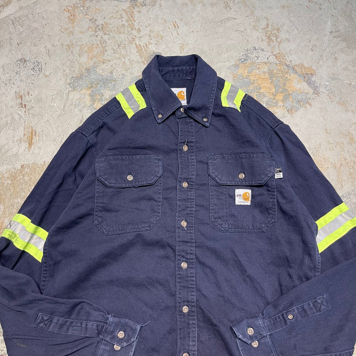 #4342 Carhartt/カーハート L/S Work Shirts/ワークシャツ/リフレクター/サイズ M