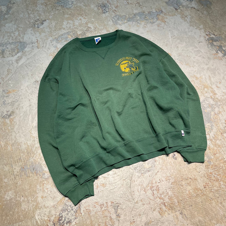 #3787 古着 Russell/ラッセル/Crew Neck Sweat Shirts/クルーネックスウェット/カレッジロゴ/TRAVERSE CITY WEST FOOTBALL/サイズX XXL