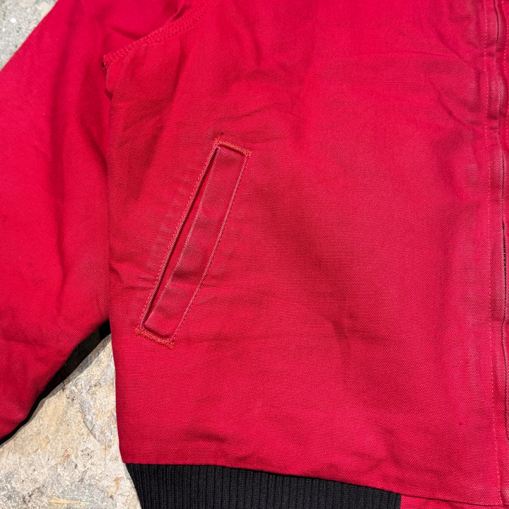 旧衣服Carhartt/汽车心/圣达菲夹克/鸭面料/衬里绗缝/企业标志/衣领灯芯绒/尺寸XL