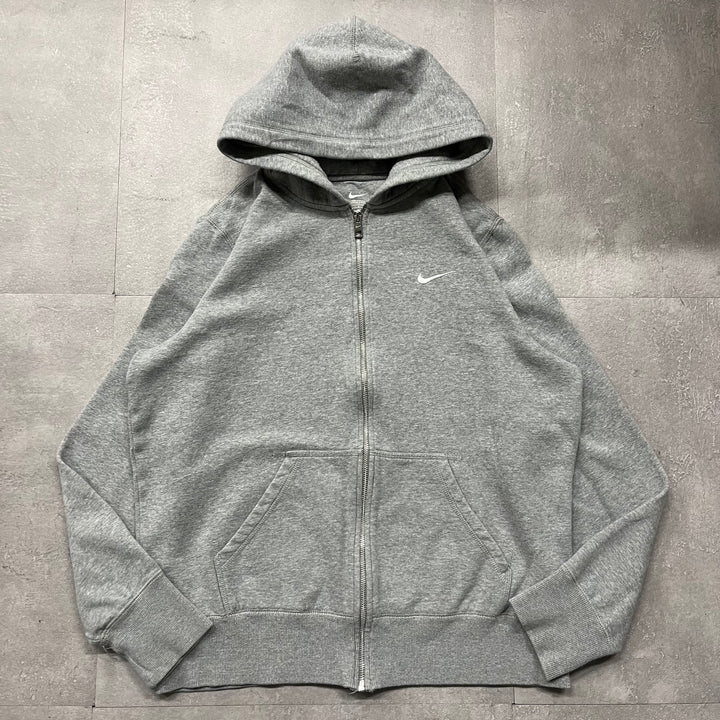 古着 NIKE/ ナイキ/ スウォッシュ/ワンポイントロゴ/ジップアップパーカー/サイズL