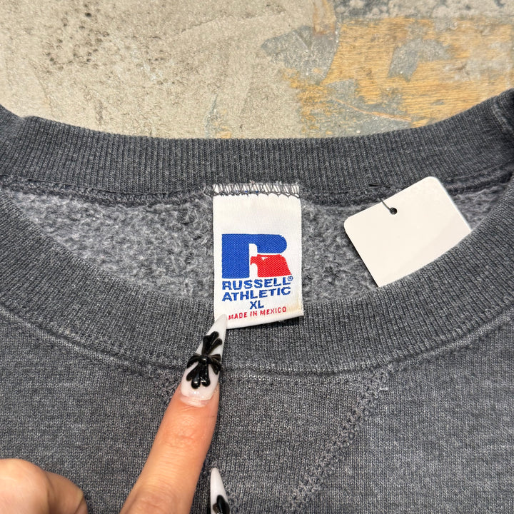 古着 90's RUSSELLATHLETIC/ ラッセル アスレチック/ クルーネックブランクスウェット/ 無地/ Vガゼット/ サイズXL