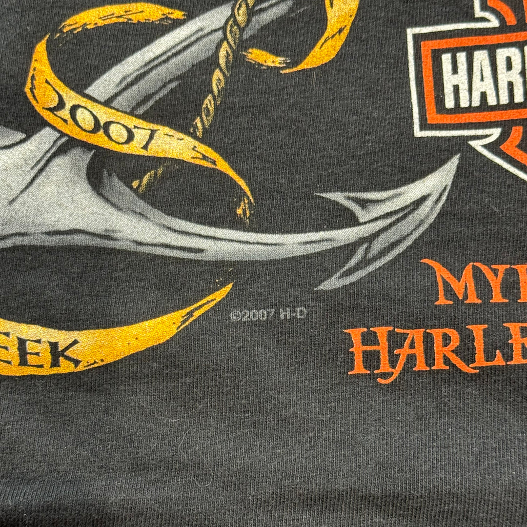 古着 Harley-Davidson ハーレーダビッドソン プリントTシャツ レディース Y2K サイズXL相当