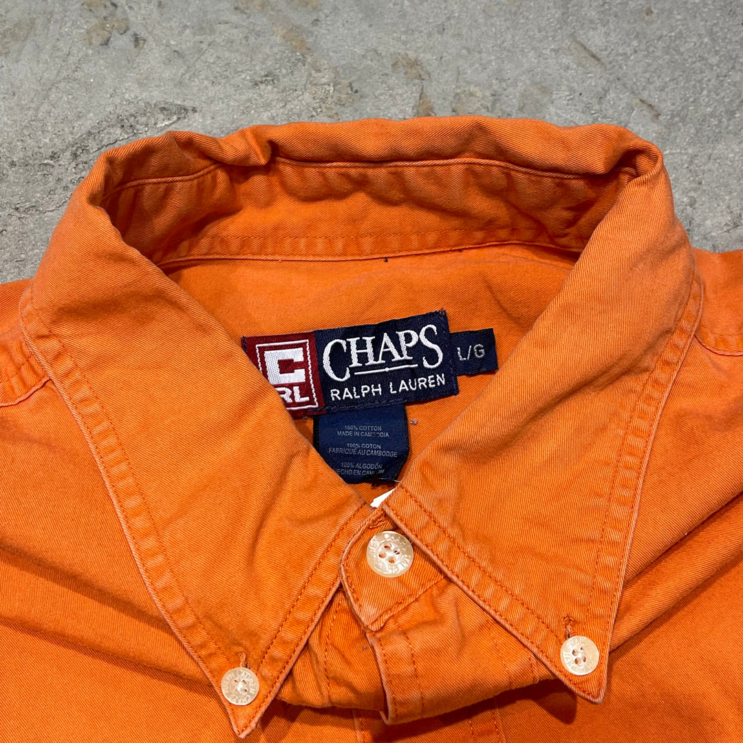 #4339 Chaps/チャップス/L/S B.D Shirts/ボタンダウンシャツ/無地/サイズL