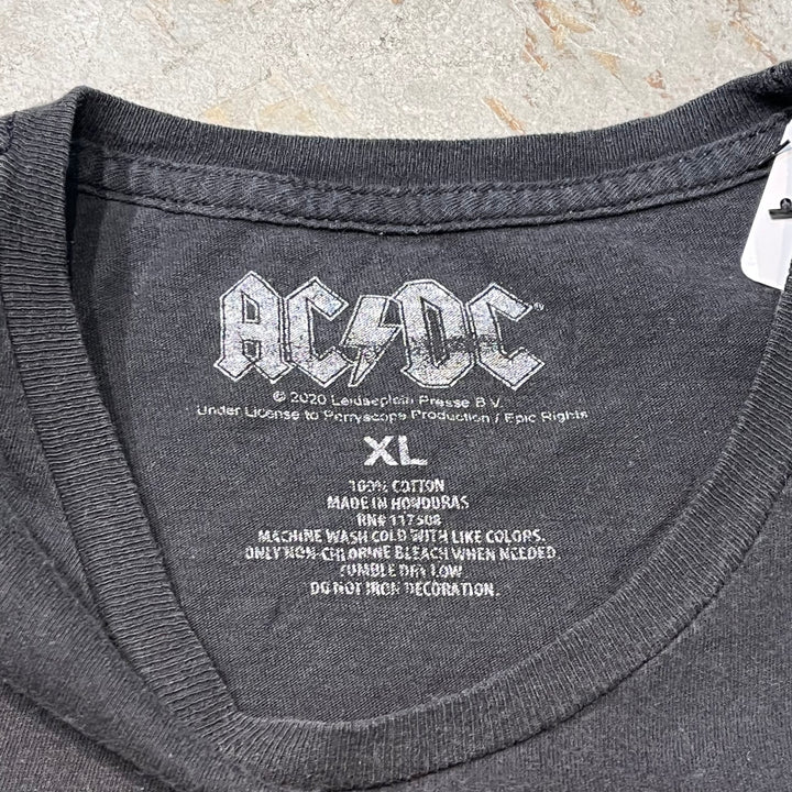 빈티지 AC/DC/ACDC/밴드 티셔츠/프린트 티셔츠/크기 XL