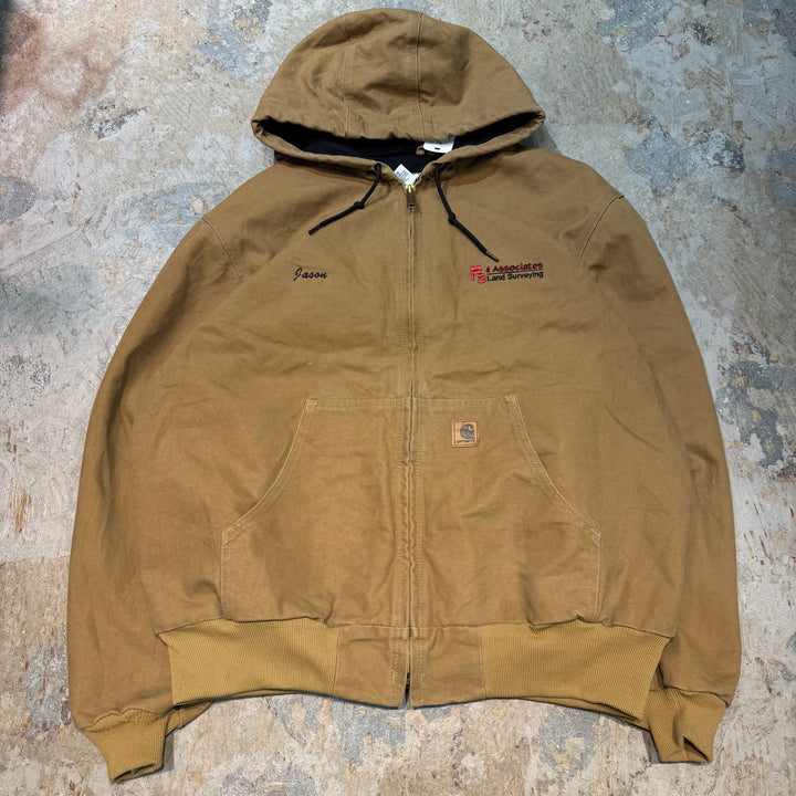 古着 Carhartt/ カーハート/ アクティブジャケット/ ダック地/ 裏地サーマル/企業ロゴ/ サイズXL