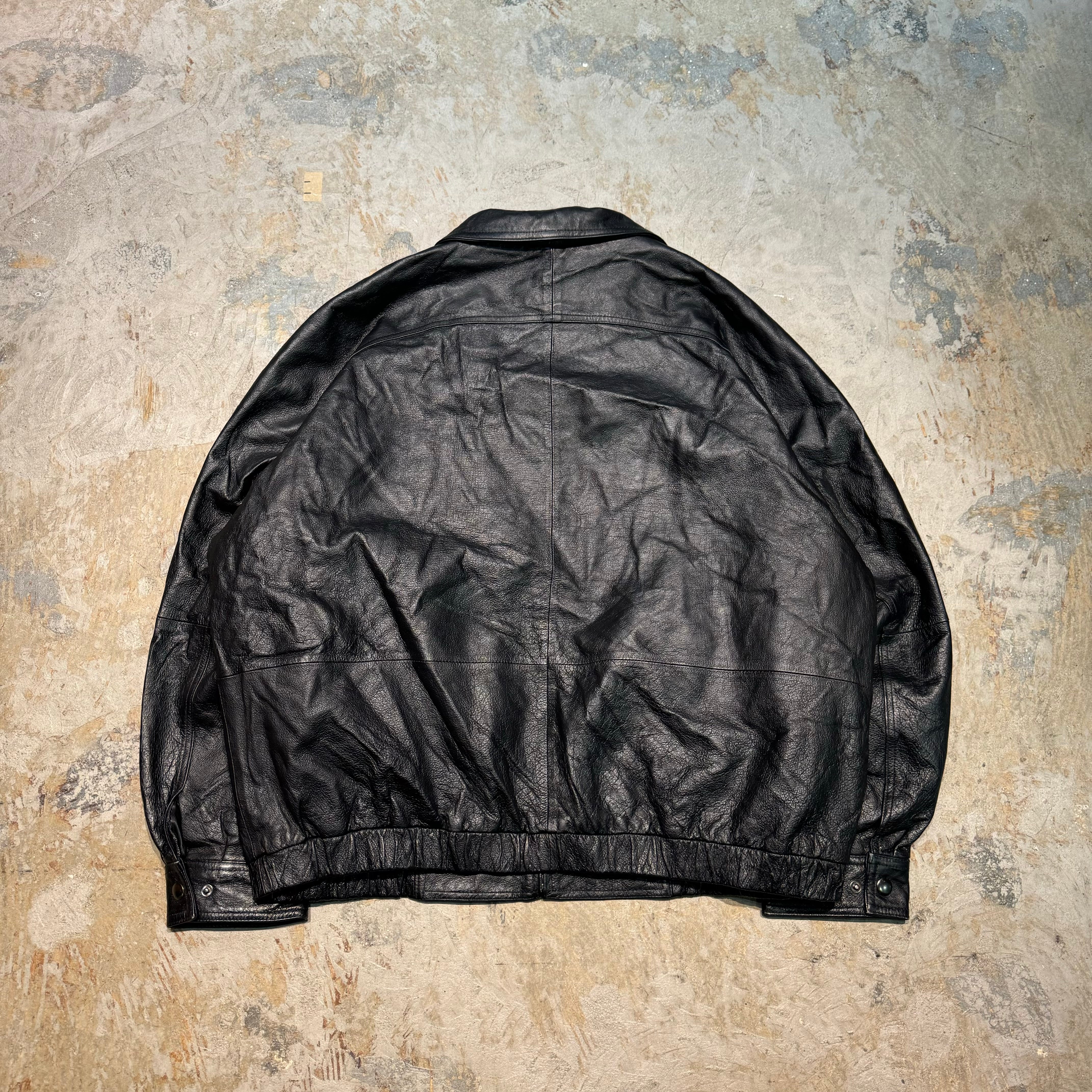 古着 00' ST JOHN'S BAY/ セントジョーンズベイ/ ジップアップレザー