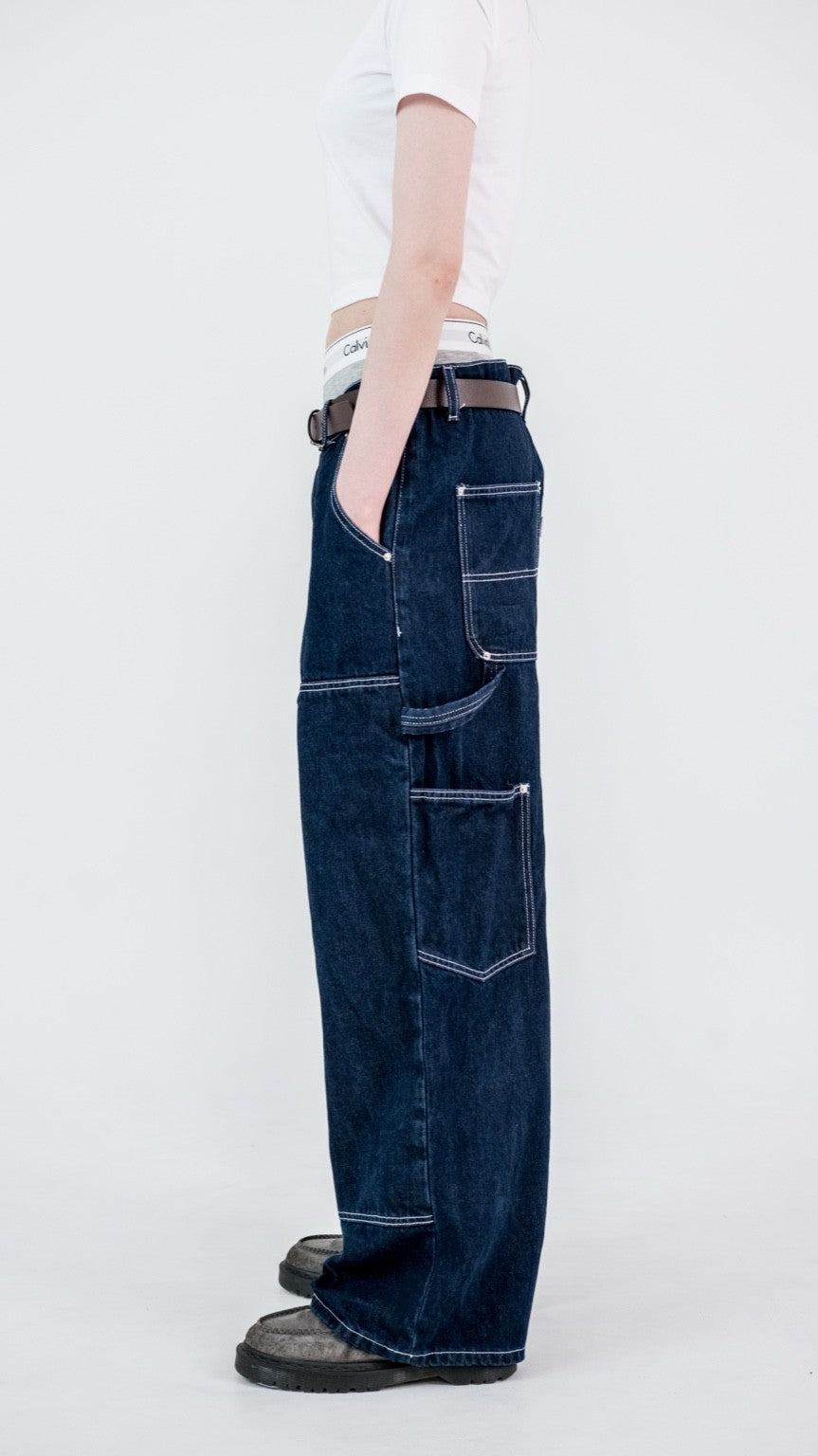 MUZINE/無尽/バギーフィットダブルニーデニムパンツ Muzine/無尽/Baggy Fit/バギーフィット/Doubleknee/ダブルニー