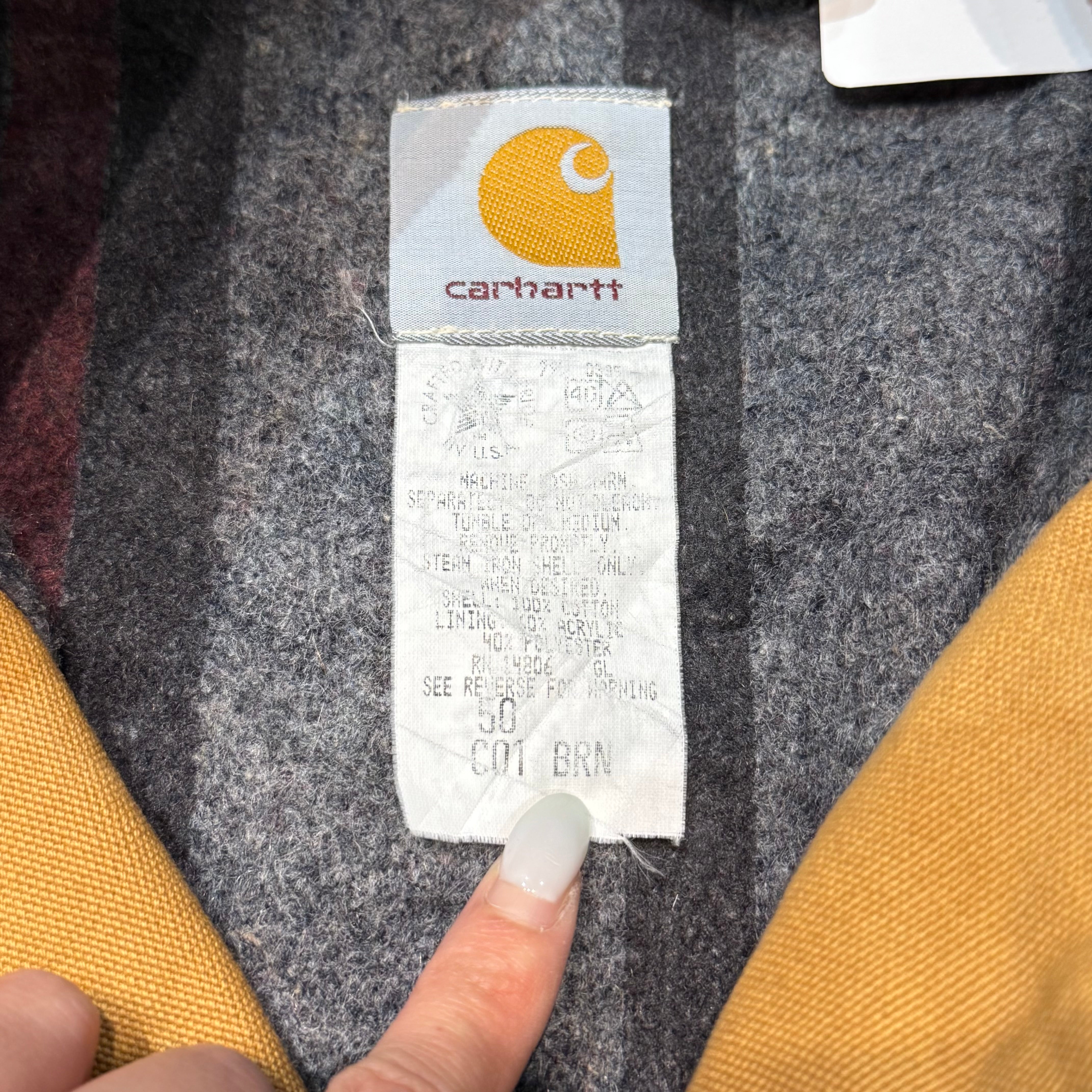 90s Carhartt ミシガンチョアコート 裏地無しヴィンテージ 90年代 カーハート ミシガンチョアコート ダック地 ワーク