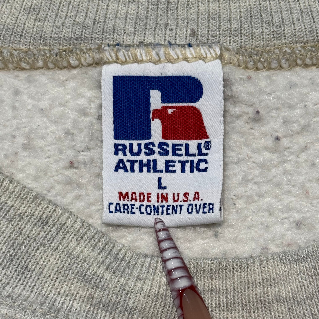 古着 90's〜USA製 RUSSELLATHLETIC/ ラッセル アスレチック/ クルーネックブランクスウェット/ サイズL