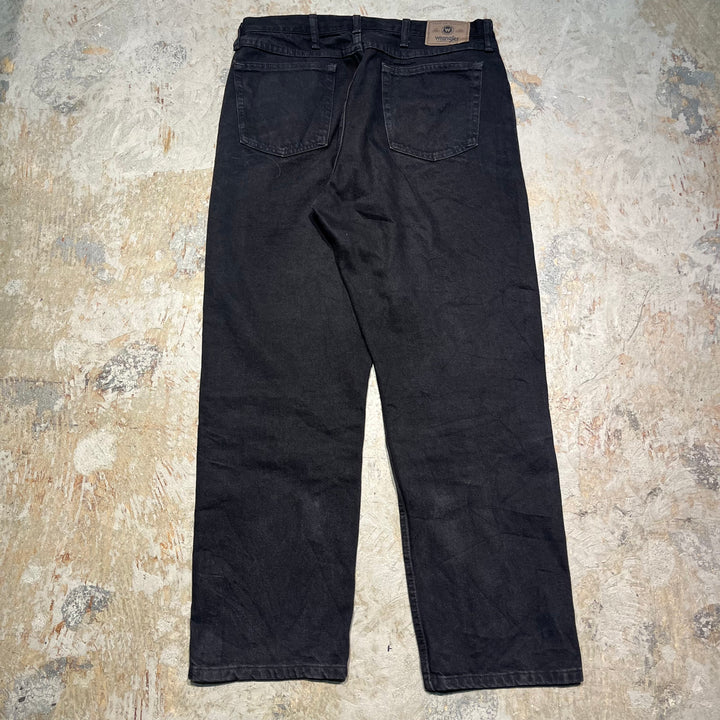 #4196 古着 Wrangler/ラングラー/Black Denim Pants/ブラックデニムパンツ/RELAXED FIT/サイズ36×30