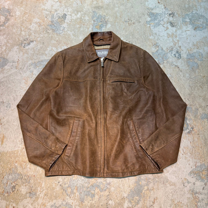 古着 WILSONS LEATHER/ ウィルソンズレザー/ ジップアップレザージャケット/ サイズM