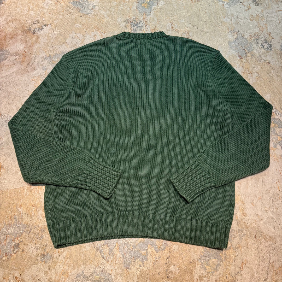 古着 POLO by Ralph Lauren/ ポロ バイ ラルフローレン/  クルーネックニットセーター/アメリカ国旗/ サイズL