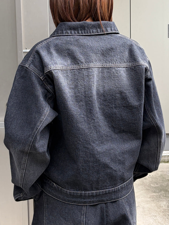 ウォッシュペイントデニムジャケット/セットアップ着用可
