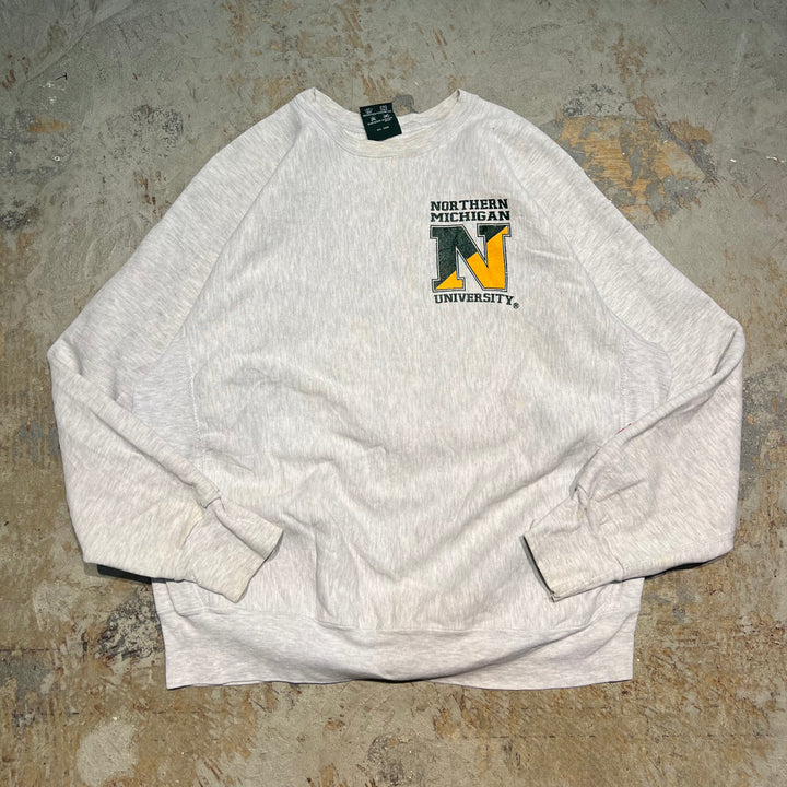 #3628 古着 MV SPORT/ Crew Neck Sweat Shirts/クルーネックスウェット /ワンポイント/バックプリントUSA製/サイズXL