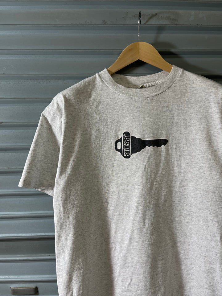 古着 USA製 90's OLD STUSSY / オールドステューシー / 白タグ / キーグラフィックTシャツ / Lサイズ