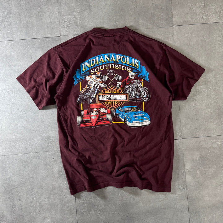 古着 USA製 Harley-Davidson ハーレーダビッドソン プリントTシャツ  シングルステッチ サイズL