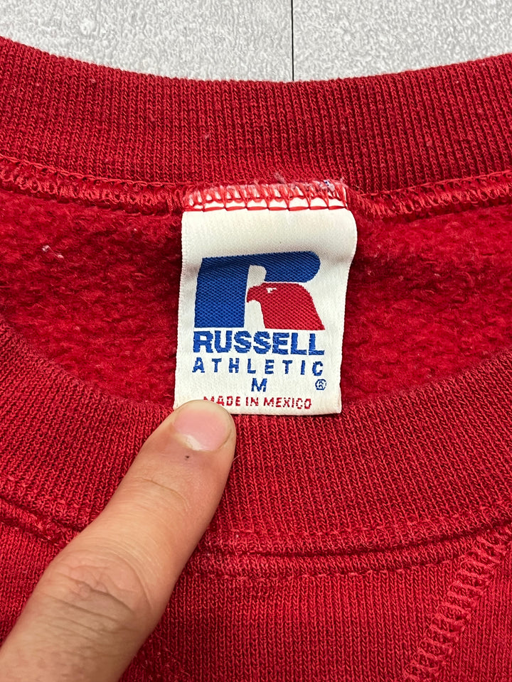 古着 90's〜 RUSSELLATHLETIC/ ラッセル アスレチック/ クルーネックブランクスウェット/ Vガゼット/ サイズM