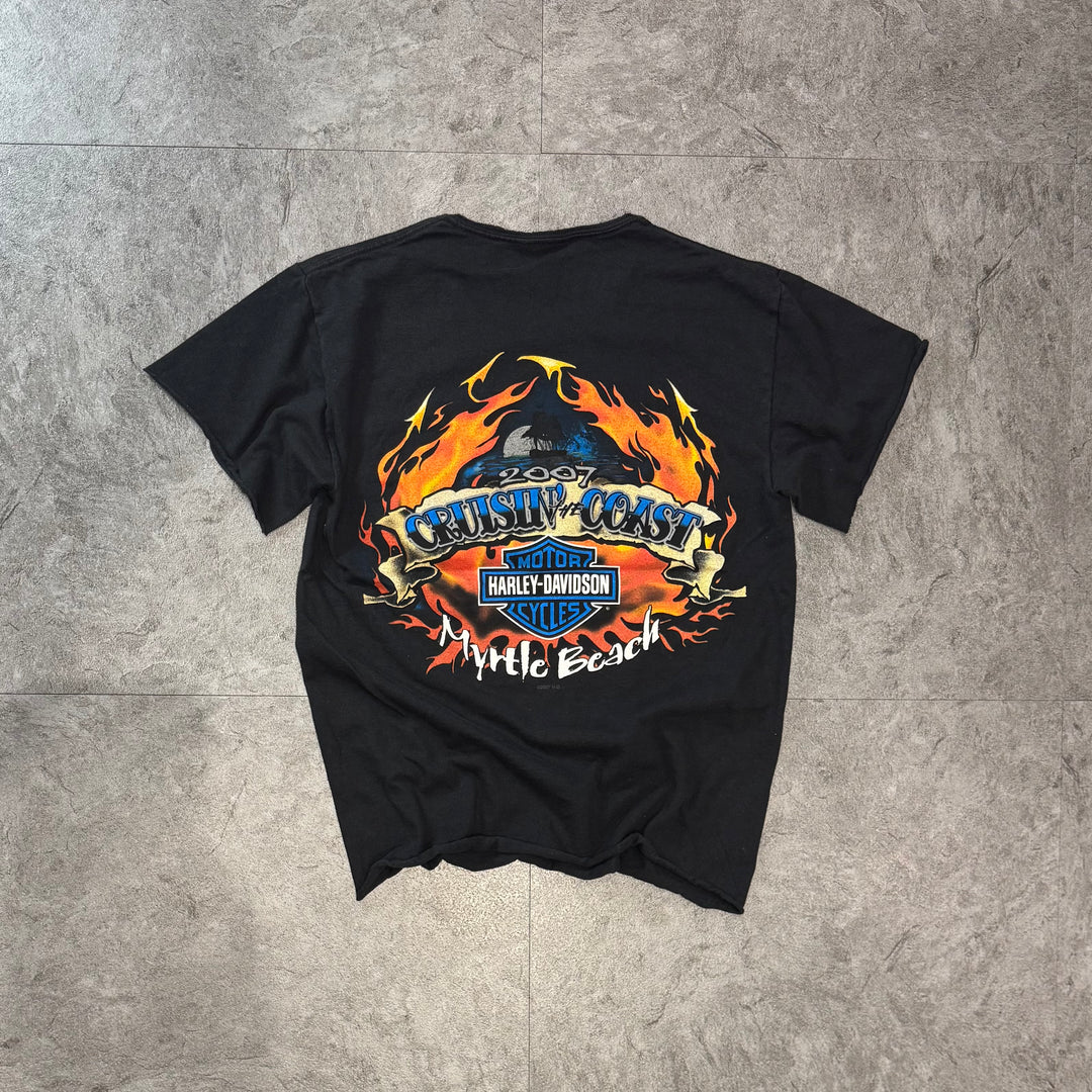 古着 Harley-Davidson ハーレーダビッドソン プリントTシャツ レディース Y2K サイズXL相当