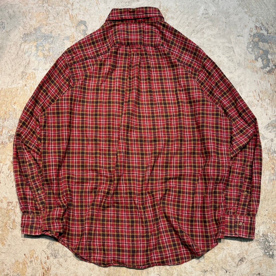 古着 BROOKS BROTHERS 346/ ブルックス ブラザーズ 346/ ボタンダウン長袖シャツ/ チェック柄/ サイズXL