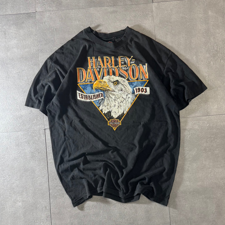 古着 USA製 90's Harley-Davidson ハーレーダビッドソン プリントTシャツ シングルステッチ サイズXL