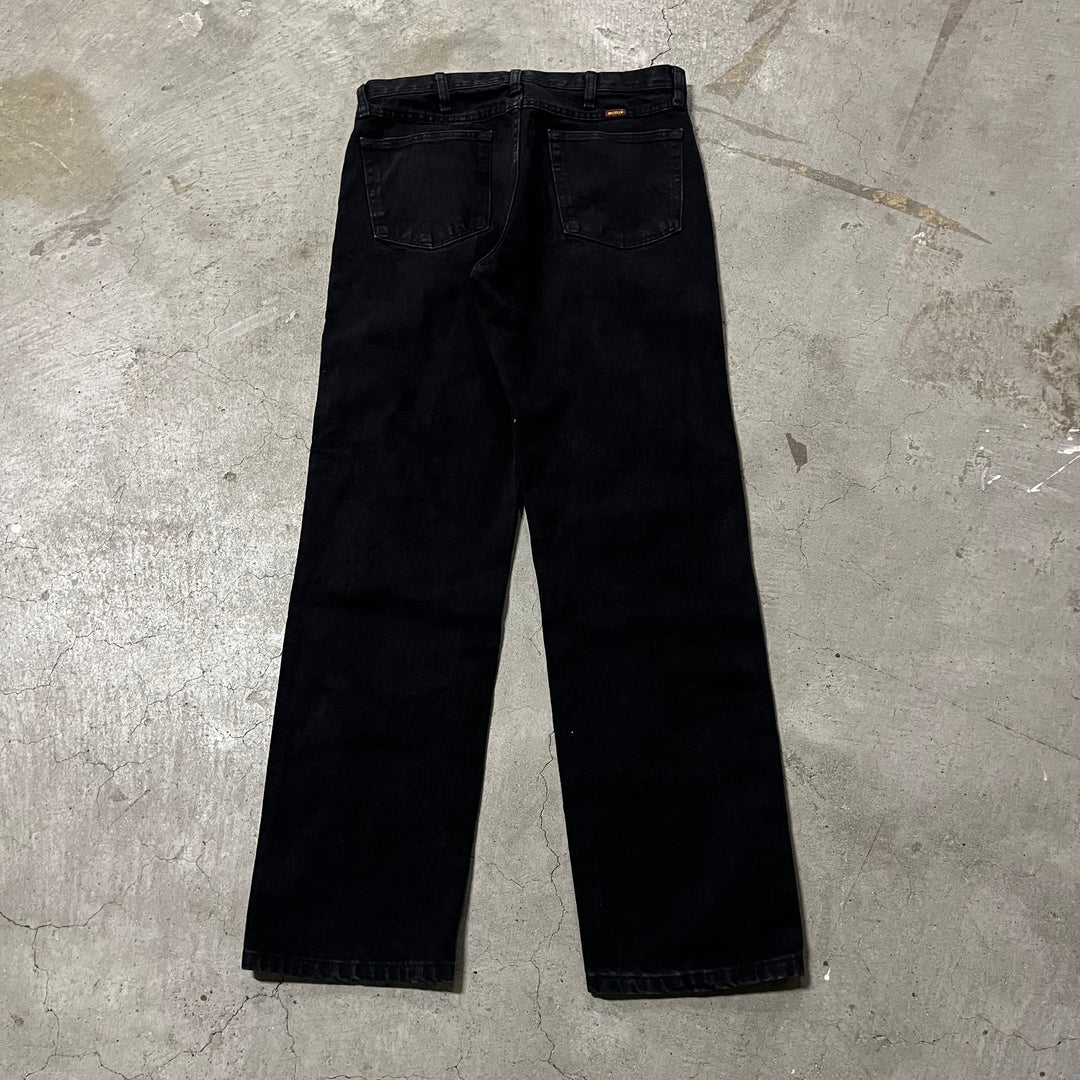 #4209 古着 RUSTLER/ラスラー/Black Denim Pants/ブラックデニムパンツ/ストレートパンツ/サイズ34×32