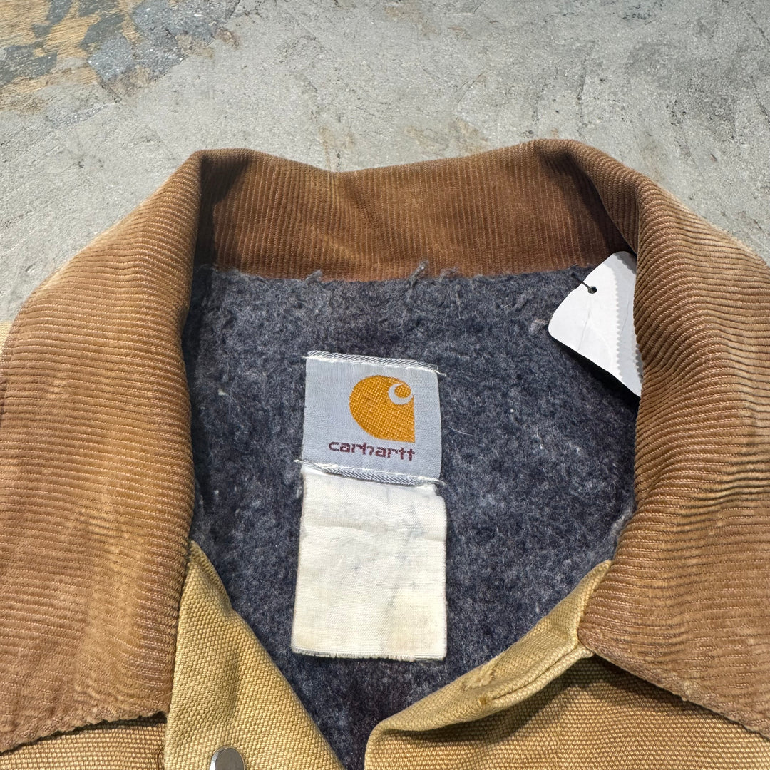 중고 의류 Carhartt/ 트래커 재킷/ 오리 패브릭/ 담요 늘어선/ Corduroy Collar/ Size S에 해당합니다.