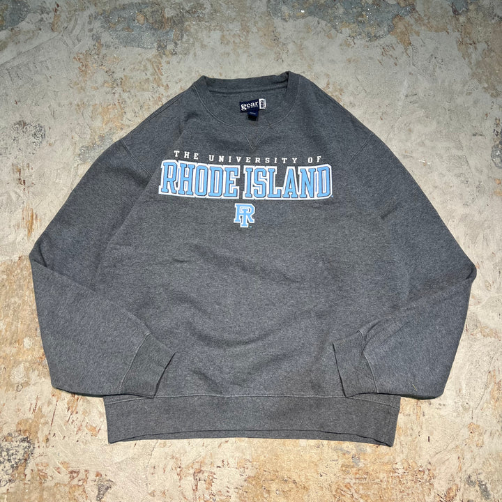 #3803 古着 Unknow/Crew Neck Sweat Shirts/クルーネックスウェット/RHODE ISLAND/カレッジロゴ/サイズM