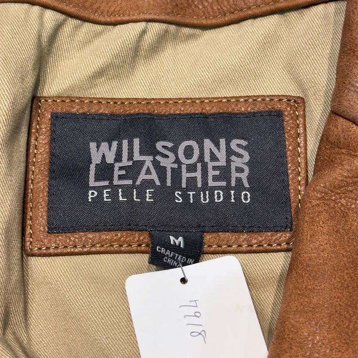 古着 WILSONS LEATHER/ ウィルソンズレザー/ 本革ハーフコートレザージャケット/ 牛革/ サイズM