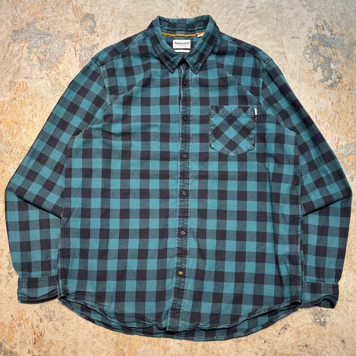 古着 TIMBERLAND/ ティンバーランド/  ボタンダウン長袖シャツ/ チェック柄/ サイズXL