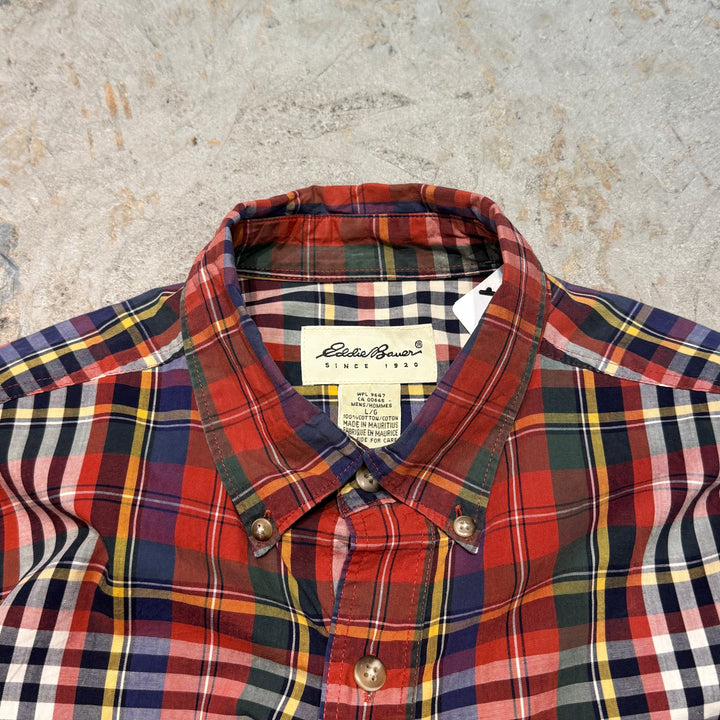 古着 Eddie Bauer/エディー･バウアー/ ボタンダウン長袖シャツ/サイズL