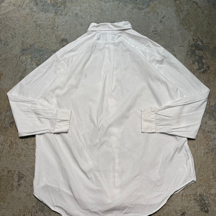 古着 POLO by Ralph Lauren/ ラルフ ローレン/ ボタンダウン長袖シャツ/ 無地/ サイズXL